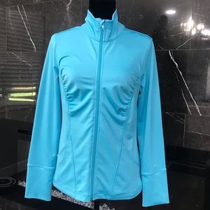 By Zella Light Blue Athletic Jacket Size M